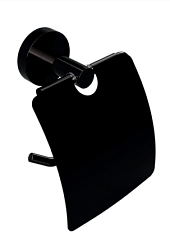 Держатель туалетной бумаги Hematit цвет черный, с крышкой, Bemeta 159112012 Bemeta
