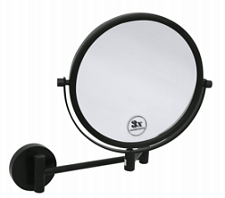Настенное косметическое зеркало для ванной Dark 19см, цвет черный, Bemeta 112201510 Bemeta