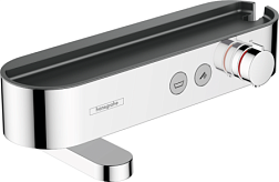 Настенный смеситель Shower Tablet Select поворотный излив, с выходом на душ (без лейки), термостат, Hansgrohe 24340000 Hansgrohe