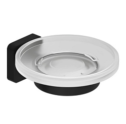 Настенная мыльница Vela S матовый, цвет черный, с держателем, Kludi 2598539 Kludi