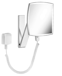 Настенное косметическое зеркало для ванной iLook_move square, управление через кабель, 1 цвет, цвет стальной, с подсветкой, Keuco 17613079001 Keuco