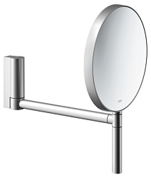 Настенное косметическое зеркало для ванной Plan круглое 19,3 см, цвет алюминий, Keuco 17649170002 Keuco
