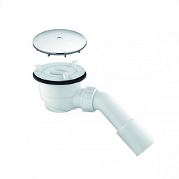 Сифон для поддона Tasso с вынимающимся сифоном, косой выпуск, Kludi 2109805-00 Kludi