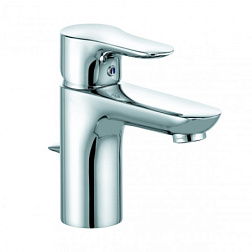 Смеситель для умывальника Objekta система быстрого монтажа, неповоротный излив, с донным клапаном, Kludi 322340575 Kludi