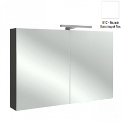 Зеркало 100х65 см, шкаф, белый лак, с подсветкой, Jacob Delafon EB797RU-G1C Jacob Delafon