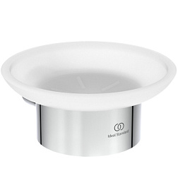 Настенная мыльница Conca круглая, хром, с держателем, Ideal Standard T4509AA Ideal Standard