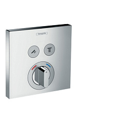 Лицевая часть встраиваемого смесителя Shower Select кнопки select, расход воды через верхний вывод: 20 л/мин, 2 функции, Hansgrohe 15768000 Hansgrohe