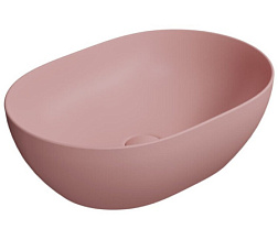 Накладная раковина Pura 50х35х16 см, санфарфор, розовый матовый, GSI 8860PVC24 GSI