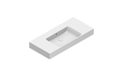 Подвесная раковина New Premium 100х47х12 см, эмаль CataGlaze+® Silver Titanium, санфарфор, Catalano 0221010001 Catalano