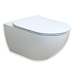 Подвесной унитаз Centrica 35,5х55 см, слив vortex, безободковый, без сиденья, тихий смыв, Hatria Y9DE01 Hatria