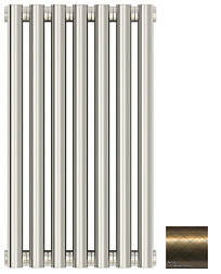 Отопительный дизайн-радиатор Эстет 31,5х50 см, 7 секций, состаренная латунь, двухрядный глухой, Сунержа 051-0302-5007 Сунержа