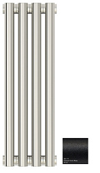 Отопительный дизайн-радиатор Эстет 18х50 см, 4 секции, темный титан муар, двухрядный глухой, Сунержа 15-0302-5004 Сунержа