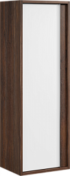 Шкаф-колонна Elegance 40,4х31,5х119 см, крафт темный/белый, реверсивная установка двери, подвесной монтаж, Clarberg EV0504CD Clarberg