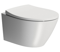 Подвесной унитаз Modo 37х52 см, белый матовый, безободковый, без сиденья, тихий смыв, GSI 9816FR509 GSI