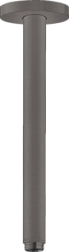 Потолочный кронштейн для верхнего душа шлифованный, 30 см, хром / чёрный, Hansgrohe 27389340 Hansgrohe