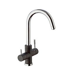 Кухонный смеситель для фильтра Cox матовый, metallic black, чёрный цвет, Paini 7844643CR3V11L2KM Paini