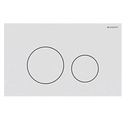 Клавиша смыва Sigma40 матовая, с легкоочищаемым покрытием, круг, сталь, механическая, белая, Geberit 115.628.JT.1 Geberit