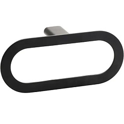 Кольцевой полотенцедержатель Organic black матовый, 25 см, цвет черный, Bemeta 167104380 Bemeta