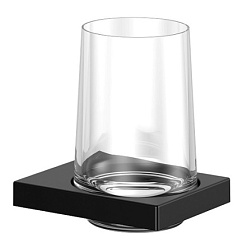 Настенный стакан Edition 11 матовый, цвет черный, с держателем, Keuco 11150 379000 Keuco