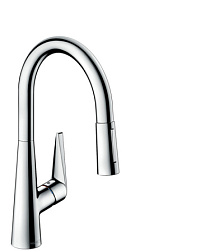 Смеситель для кухни с выдвижной лейкой Talis S ComfortZone 200, поворотный излив, Hansgrohe 72813000 Hansgrohe