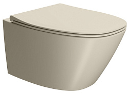 Подвесной унитаз Modo+ 37х54,5 см, цвет матовый creta, безободковый, без сиденья, тихий смыв, GSI 8415FR408 GSI