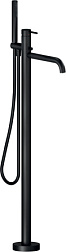 Напольный смеситель Live матовый, неповоротный излив, чёрный цвет, с лейкой, Nobili WE00180/TBM Nobili