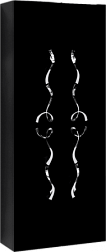 Шкаф-колонна Due amanti 50х20х120 см, цвет черный, без ручек, на выбор - хром или золото, подвесной монтаж, Clarberg DUE0505BLK Clarberg