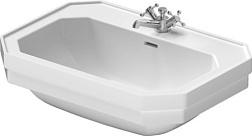 Подвесная раковина 1930 Series 70х50х24,5 см, wondergliss, 3 отв. под смеситель, санфарфор, Duravit 04387000301 Duravit