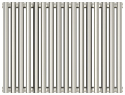 Отопительный дизайн-радиатор Эстет 72х50 см, 16 секций, матовый белый, двухрядный глухой, Сунержа 30-0302-5016 Сунержа