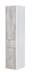 Шкаф-колонна Ronda 32х33,3х139 см, бетон/белый матовый, левый, подвесной монтаж, система push-to-open, Roca ZRU9303005 Roca