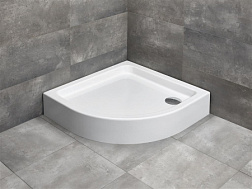 Поддон Laros A Compact 85х85х17 см, четверть круга, акриловый, Radaway SLA8585-01 Radaway