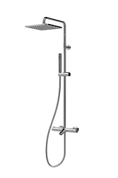 Душевая система Cosmo L10403.1.030 1 режим, 23 см, square, неповор. излив, термостат, верхний душ, с лейкой, Bossini L10403.1.030 Bossini