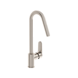 Смеситель для кухни Root Round поворотный излив, никель, Vitra A4274234EXP Vitra