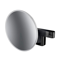 Настенное косметическое зеркало для ванной Evo 20,9 см, цвет черный, с подсветкой, Emco 1095 133 30 Emco