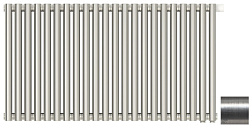 Отопительный дизайн-радиатор Эстет 99х50 см, 22 секции, сатин, двухрядный глухой, Сунержа 071-0312-5022 Сунержа