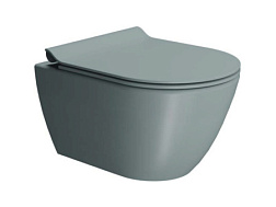 Подвесной унитаз Color-elements 36х50 см, swirlflush, цвет ghiaccio matt, dualglaze, без крепежа в комплекте, безободковый, без сиденья, GSI 881615 GSI