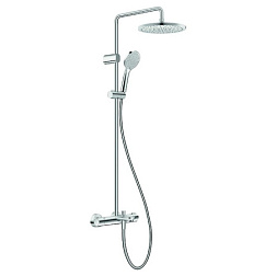 Душевая система Wave WA5280008C10 3 режима ручной лейки, 25 см, round, неповор. излив, термостат, верхний душ, с лейкой, Duravit WA5280008C10 Duravit