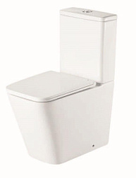 Унитаз-компакт Arles 34х60,5 см, tornado, универсальный выпуск, нижняя подводка, безободковый, с сиденьем, тихий смыв, Nofer 23033 Nofer