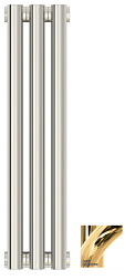 Отопительный дизайн-радиатор Эстет 13,5х50 см, 3 секции, золото, двухрядный глухой, Сунержа 03-0302-5003 Сунержа