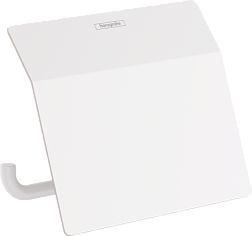 Держатель туалетной бумаги AddStoris матовый, цвет белый, с крышкой, Hansgrohe 41753700 Hansgrohe