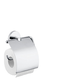 Держатель туалетной бумаги Logis шлифованный, никель, с крышкой, Hansgrohe 40523820 Hansgrohe