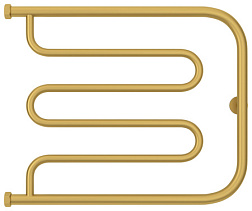Водяной полотенцесушитель Лира 65х50 см, вертикальное подключение, золото матовое, Сунержа 032-0011-5065 Сунержа