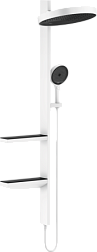 Гарнитур с верхним душем Rainfinity матовый, 1 режим, 37 см, round, белый цвет 26842700, Hansgrohe 26842700 Hansgrohe
