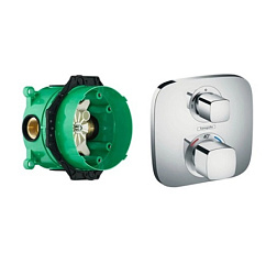 Встраиваемый в стену смеситель без излива Ecostat E 1 функция, термостат, Hansgrohe 15707000S Hansgrohe
