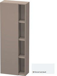 Шкаф-колонна DuraStyle 50х24х140 см, корпус-базальт матовый, фронт-белый матовый, левый, подвесной монтаж, Duravit DS1238L1843 Duravit