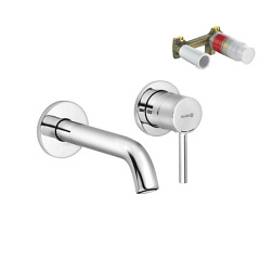 Встраиваемый в стену смеситель для раковины Bozz с внутренней частью, длина излива 18см, Kludi 382440576S Kludi