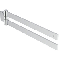 Рожковый полотенцедержатель Conca 45 см, квадратный дизайн, двойной, хром, поворотный, Ideal Standard T5395AA Ideal Standard