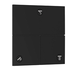 Встраиваемый переключатель для смесителя ShowerSelect Comfort E 3 функции, внешняя часть, черный матовый, Hansgrohe 15573670 Hansgrohe