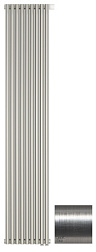 Отопительный дизайн-радиатор Эстет 40,5х180 см, 9 секций, сатин, двухрядный коаксиальный, Сунержа 071-0322-1809 Сунержа