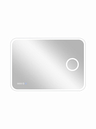 Зеркало Bliss Led 90х70 см, 34Вт, с увеличительным зеркалом, с подсветкой, с часами, Continent ЗЛП767 Continent